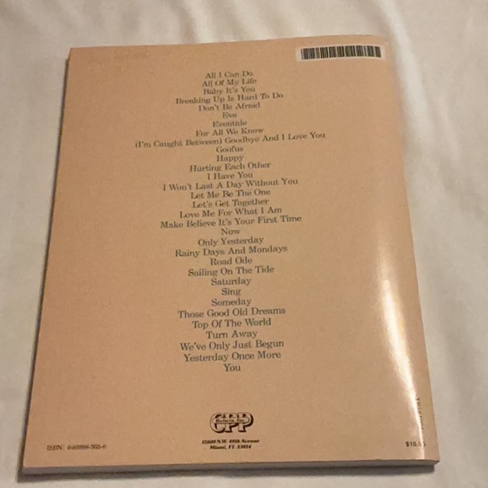 Rare Vintage Carpenter’s Complete Songbook Volume II Piano Vocal Chords - Picture 7 of 7